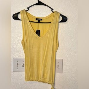 Express Yellow Tank with Tie Waist